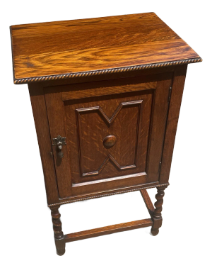 Vintage English Barley Twist Cabinet Night Stand