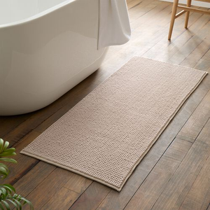 CATHERINE LANSFIELD EXTRA LONG BOBBLE BATH MAT NATURAL