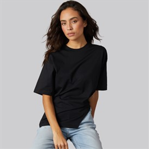 JJXX Womens Annabell Asymmetric T-Shirt Black