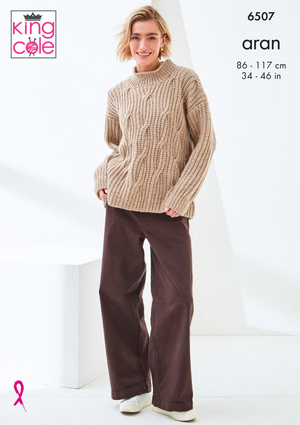 Top and Sweater in King Cole Fashion Aran 100g (6507)