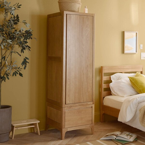 Durham Natural Oak Single Wardrobe