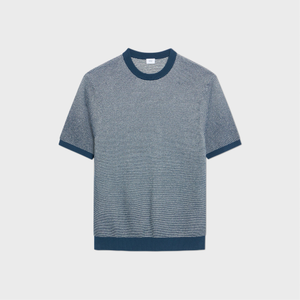 Petrol Stripe Knit Tee