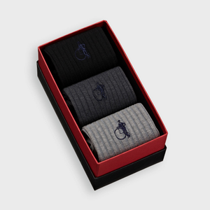 Simply Traditional, 3-Pair Box Lisle Cotton Socks
