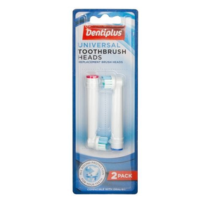 Denti-Brush Universal Toothbrush Heads 2pk