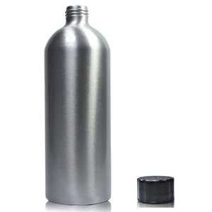750ml Aluminium Bottle With 28mm Screw Cap - Black
