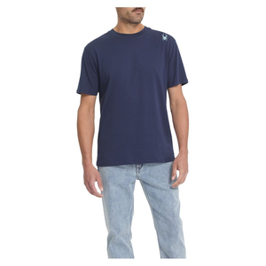 Mens Bug Emb Short Sleeve Casual T-Shirt (True Navy)