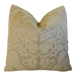 Designer Travers Medieval Lion Bird Velvet Feather/Down Pillow