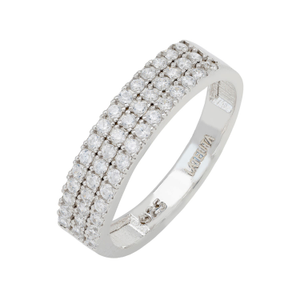 Charleston Art Deco Cocktail Ring Silver (O (UK))