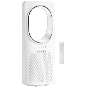 HOMCOM Ventilador de Torre sin Aspas con Mando a Distancia Oscilación 45° 3 Velocidades 3 Modos Temporizador 15H Blanco