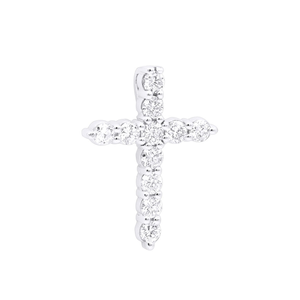 Real Diamond Cross Necklace 14k Gold 2.5 Carat Cross Pendant