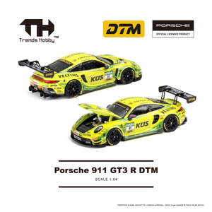 Trends Hobby Porsche 911 GT3 R DTM 1:64 Diecast Car 241084 Yellow