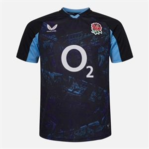 Castore Mens RFU England Rugby 25/26 Alternate Jersey Caviar/Swim Cap