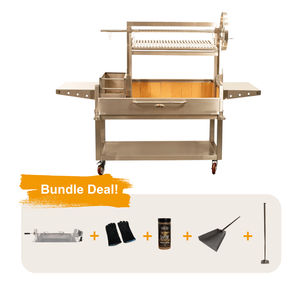 Stainless Steel Parrilla Argentina Grill With Brasero Bundle