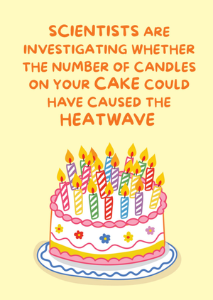 The Number Of Candles On Your Cake Could Have Caused The Heatwave Birthday Card