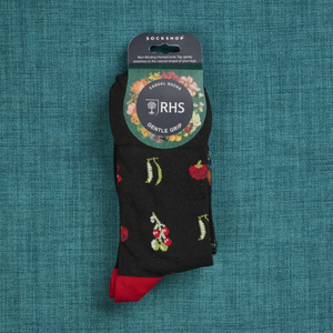RHS Men's 3 pair gentle grip socks - vegetables