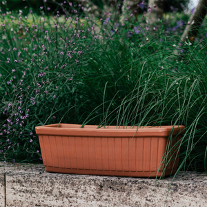 Ribbed Italian terracotta trough