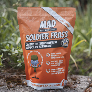Frass organic fertiliser with pest and disease resistance