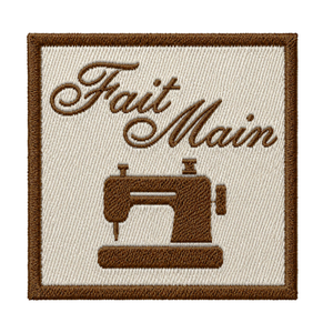Étiquette tissée à coudre - Fait main machine