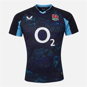 Castore Mens RFU England Rugby 25/26 Alternate Pro Jersey Caviar/Swim Cap