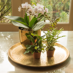 Solid etched brass tray