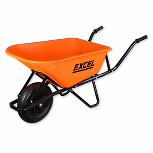 Excel 30372 Heavy Duty Wheelbarrow with 100L HDPE Tray