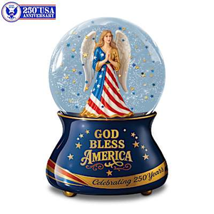 God Bless America Celebrating 250 Years Glitter Globe