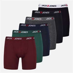 JACK & JONES Mens Jaccorp Logo Six Pack Boxer Briefs Pack 4 Port Royal