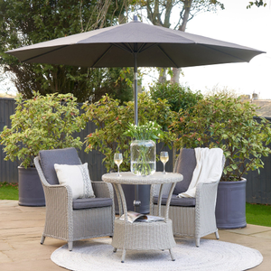 Platinum Riva Premium 3m Round Faded Black Parasol