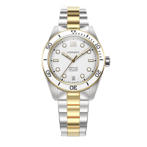 White & Gold - Maraí 401 Prestige Compact - 36mm 18K Gold Dive Watch (2026 Edition)