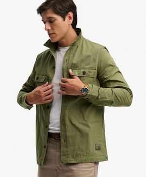 Camicia Military a Maniche Lunghe