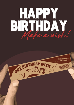 Illustrated Ticket One Birthday Wish Card