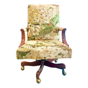 1990s Hancock & Moore Swivel Executive/ Desk Chair With Extra Cushion for Shorter Statue