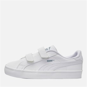Puma Infant Smash Vulc Trainers White/Quarry