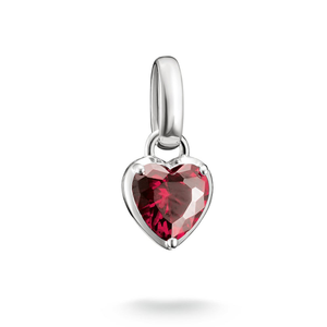 Connect Silver July Heart Birthstone Charm Pendant