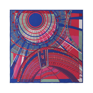 Carré de soie 65x65 cm - Sous le ciel de Paris - Petrusse x GrandPalais - Réséda Pop