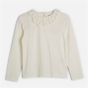 Name It Girls Tuaja Long Sleeve Top Cloud Dancer