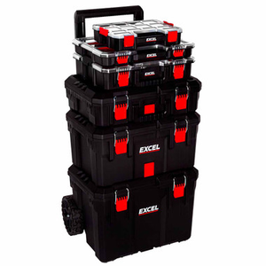 Excel 32121 6-in-1 Modular Toolbox Storage System 75kg Capacity IP65 Rated