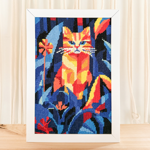 Kit canevas par Milpoint - Chat nocturne