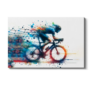 Cycling Runner In Watercolor IV