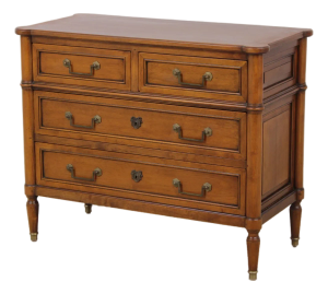 Antique French Louis XVI 2 Over 2 Drawer Commode Chest