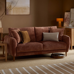 Zara 3 Seater Sofa in Arlan Copperwood Fabric