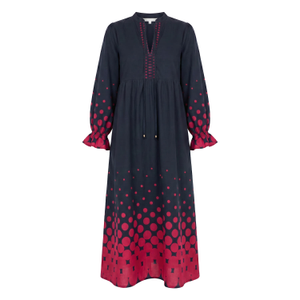 Tanya Gathered Dress In Ombre Orbit (4XL)