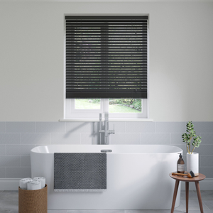 Bamboo Midnight Black Wooden Blinds 50mm