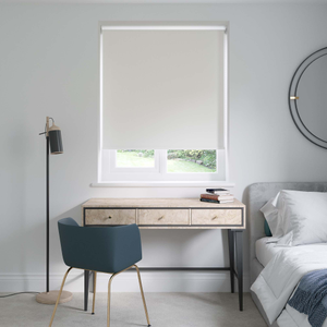 No Drill Nairn Blackout White Roller Blinds