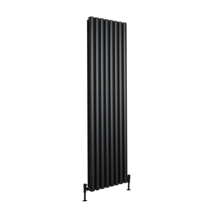 Milano Aruba Ayre - Aluminium Black Vertical Designer Radiator - 1800mm x 480mm (Double Panel)