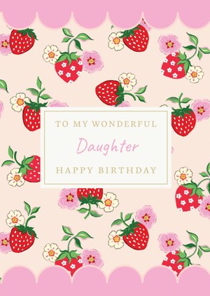 Strawberry Floral Pattern Daughter Birthday Card From Cath Kidston