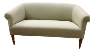 Custom Upholstered Settee – Thibaut Palisade Linen Fabric - Retails for $6008