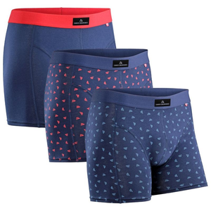 Men's Classic Trunks 3-pack (Multicolour - Blue/Red, Logo Blue, Logo Red)