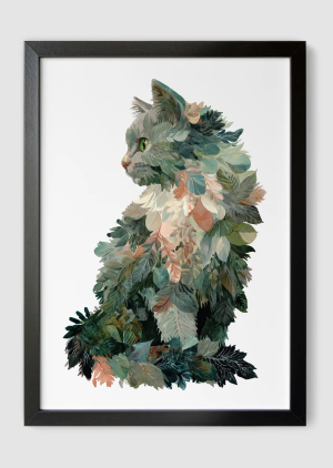 Mossy Paws - A4, Black