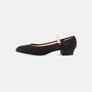 Bloch Accent Low Heel Canvas Character Shoe Black